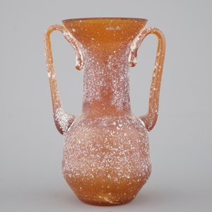 A green glass wine bottle, 18th C. and an orange glass amphora after the Antique — 照片 8