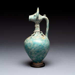 A green-glazed and a turquoise-glazed Kashan jug, Persia, 12/13th C. — photo 2