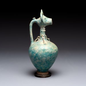 A green-glazed and a turquoise-glazed Kashan jug, Persia, 12/13th C. — photo 4
