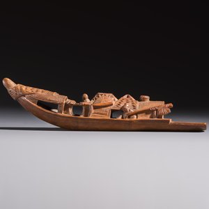 A group of 11 Chinese carved bamboo and wooden works, 19/20th C. — photo 20