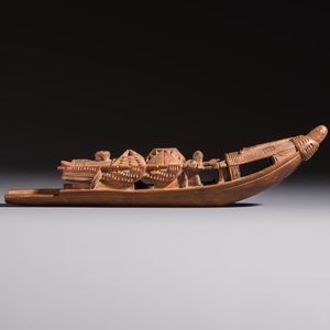 A group of 11 Chinese carved bamboo and wooden works, 19/20th C. — photo 22