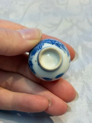 A group of 12 Chinese blue and white miniature vases and a small bottle vase, Kangxi — photo 26