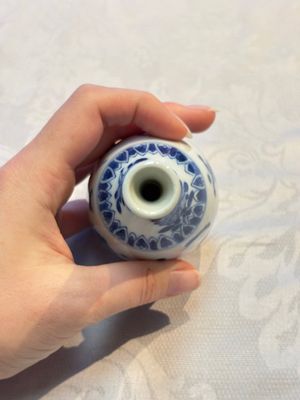 A group of 12 Chinese blue and white miniature vases and a small bottle vase, Kangxi — photo 6