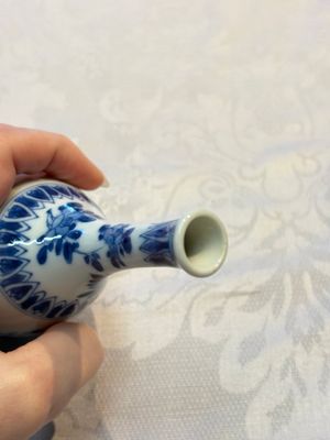 A group of 12 Chinese blue and white miniature vases and a small bottle vase, Kangxi — photo 7