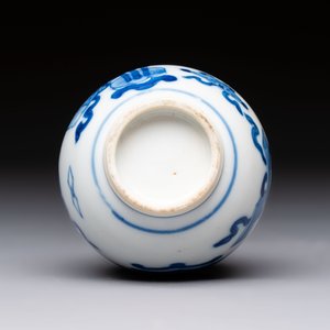 A group of 12 Chinese blue and white miniature vases and a small bottle vase, Kangxi — photo 19