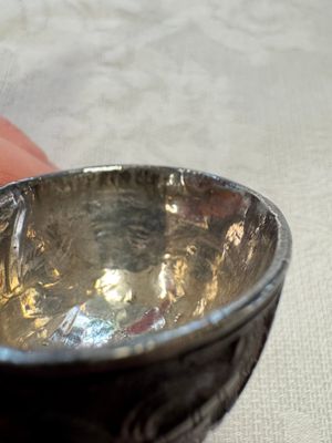 A group of 12 Chinese silver-lined coconut 'Shou 壽' bowls and cups, Wang Hengxin 王恆馨 marks, 19/20th C. — foto 18