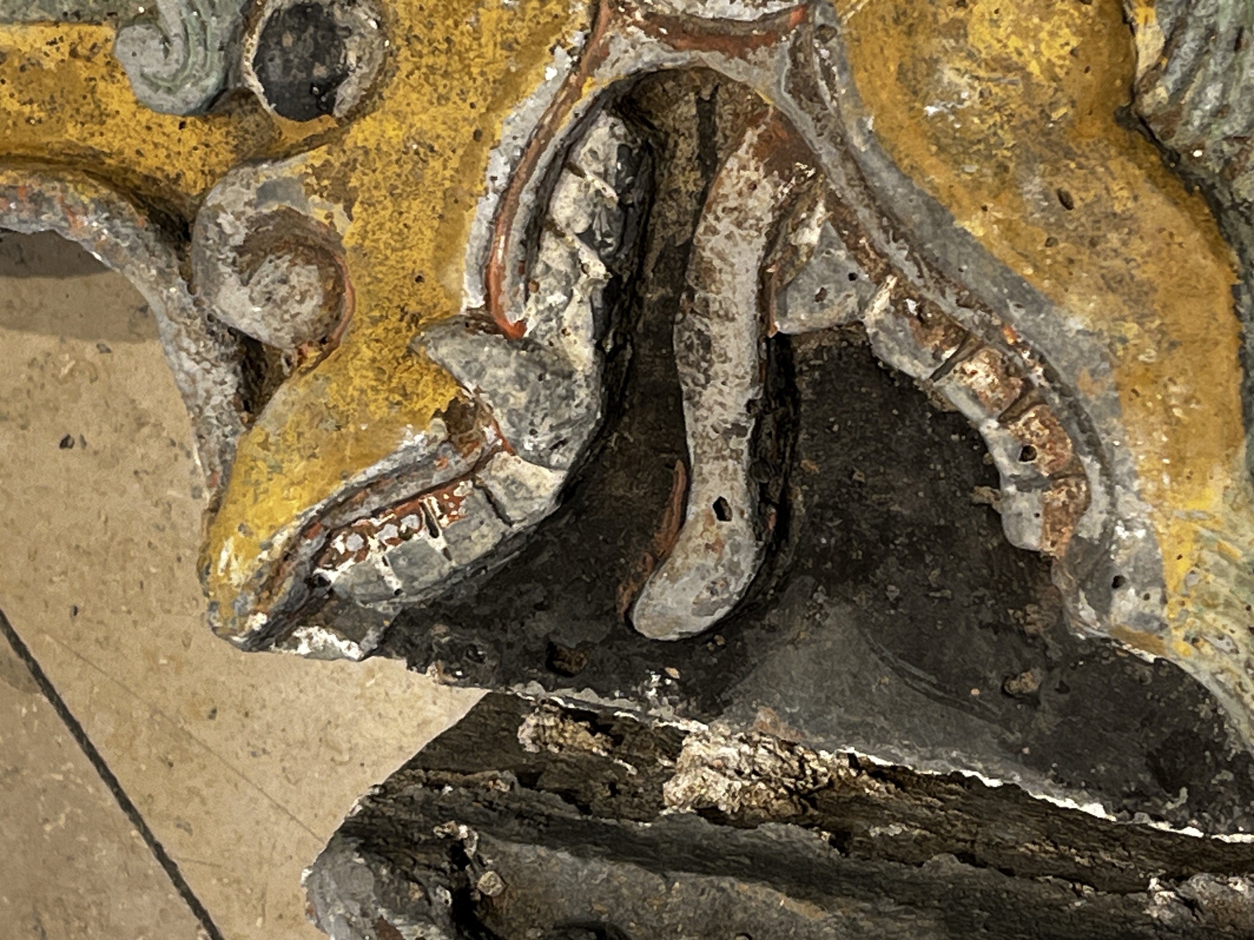 A group of 13 Chinese painted pottery relief tiles  — photo 15