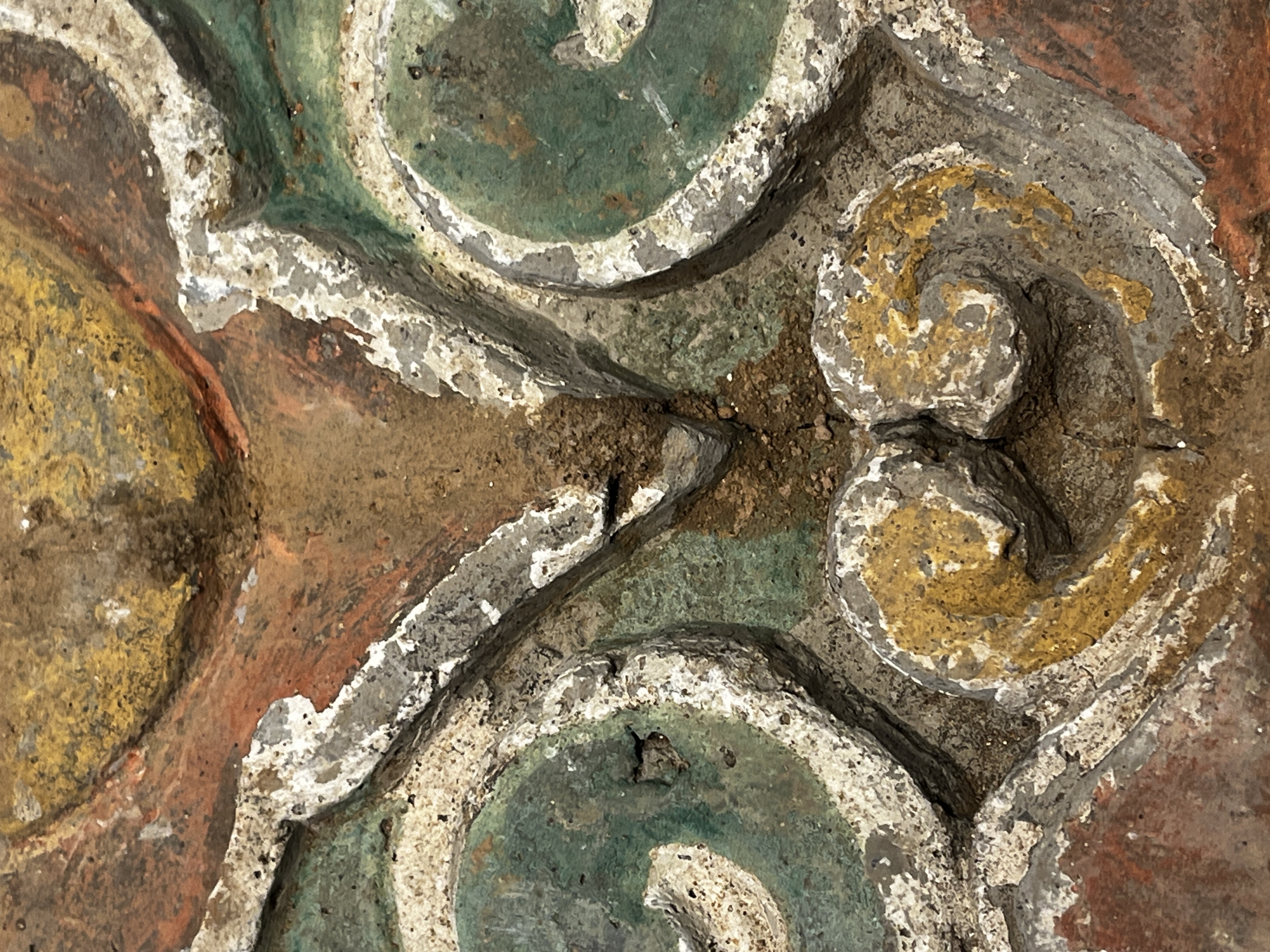 A group of 13 Chinese painted pottery relief tiles  — photo 31