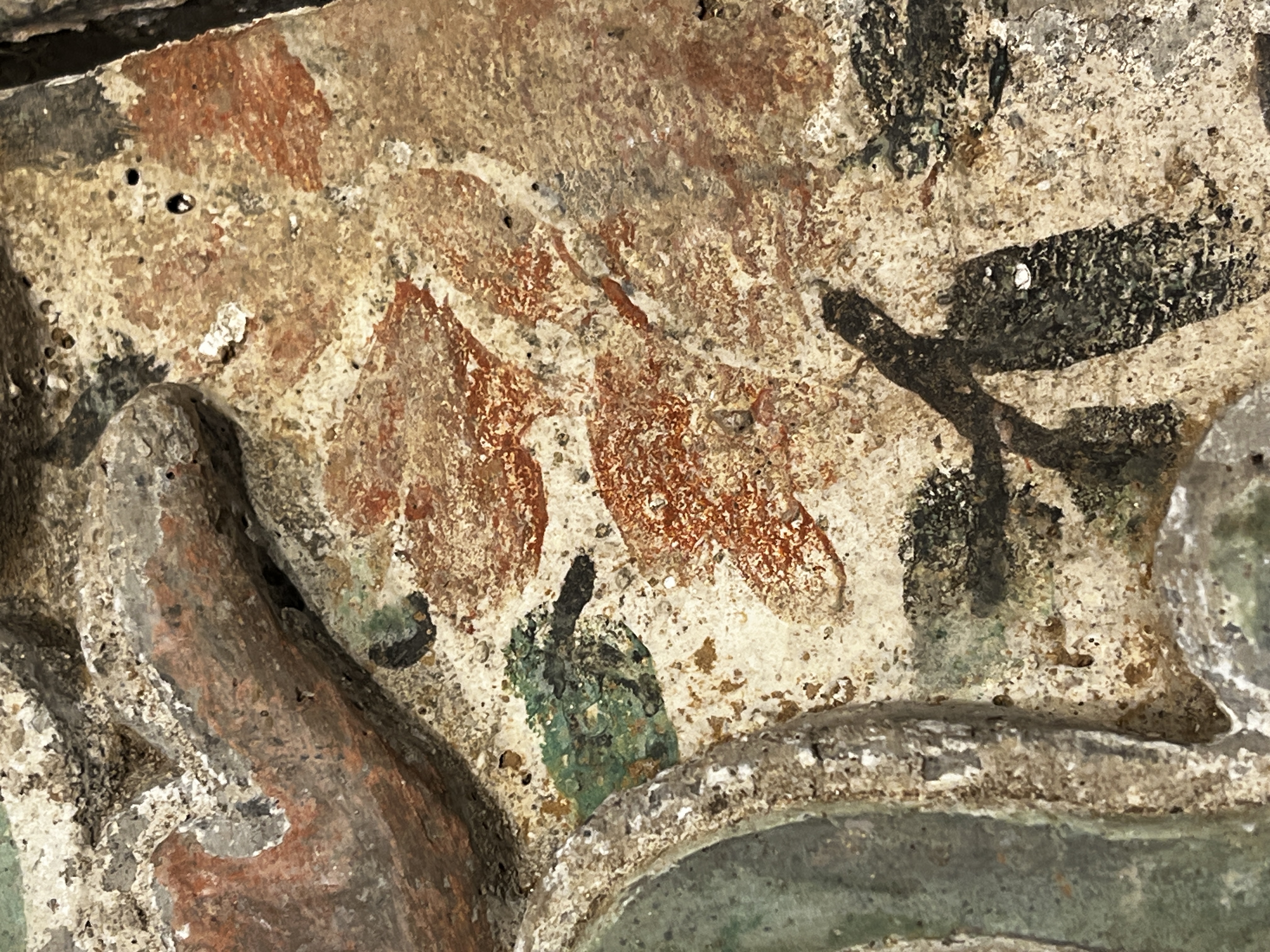A group of 13 Chinese painted pottery relief tiles  — photo 32