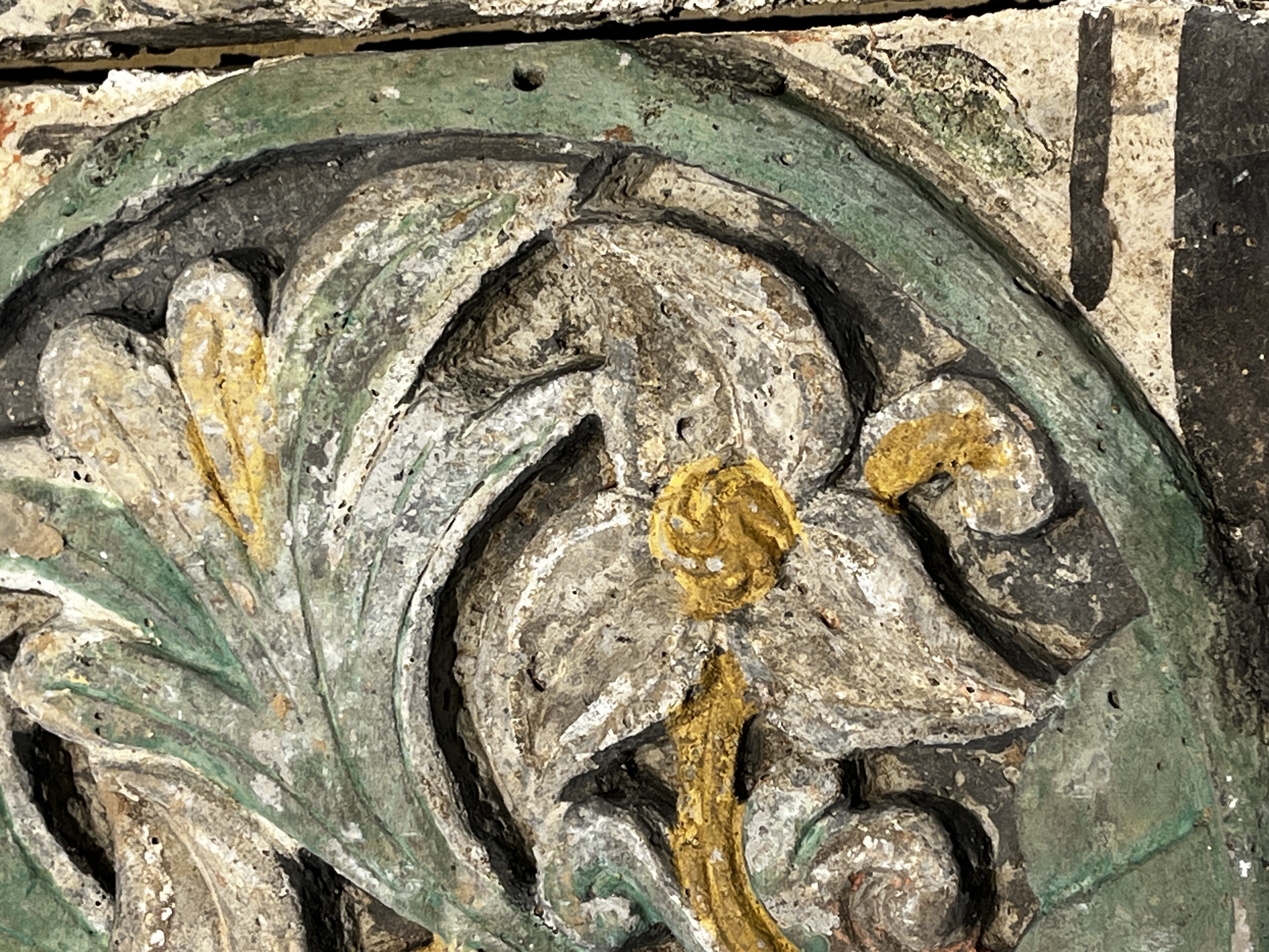 A group of 13 Chinese painted pottery relief tiles  — photo 34