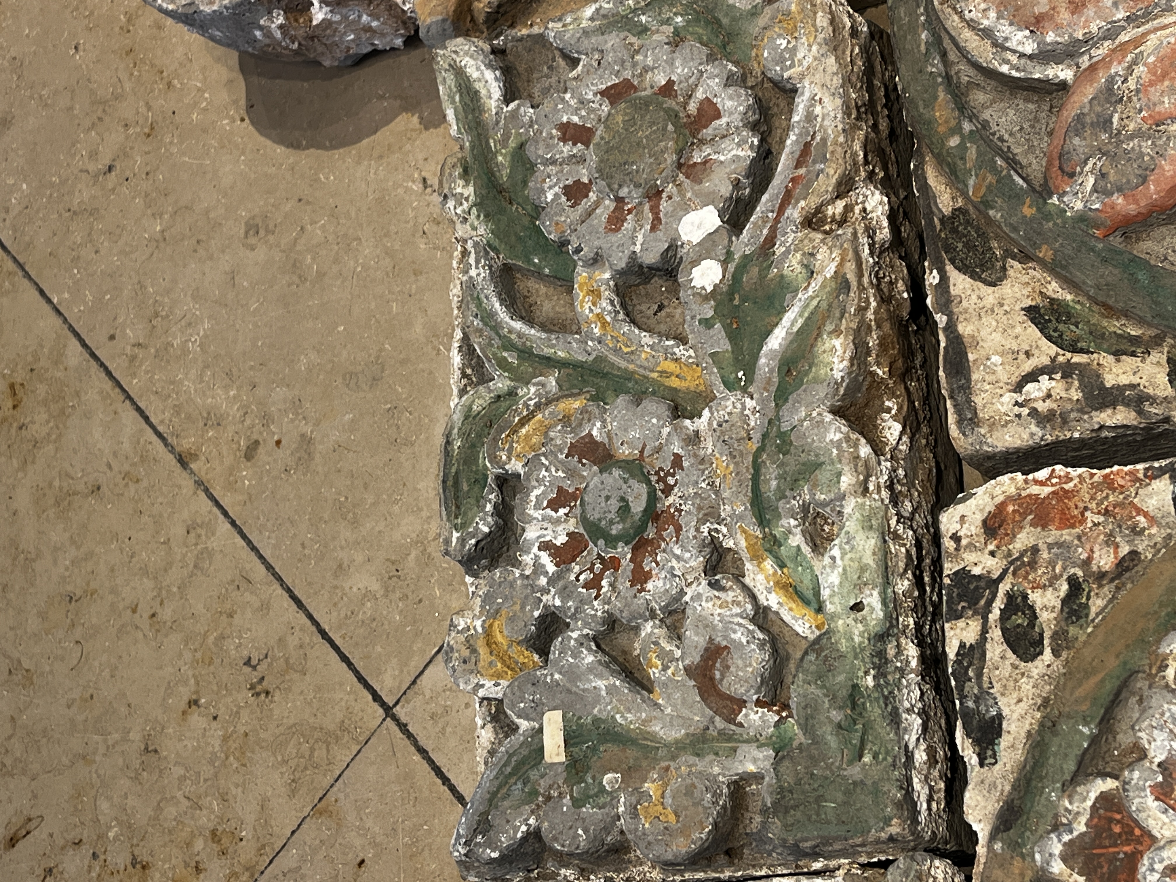 A group of 13 Chinese painted pottery relief tiles  — photo 4