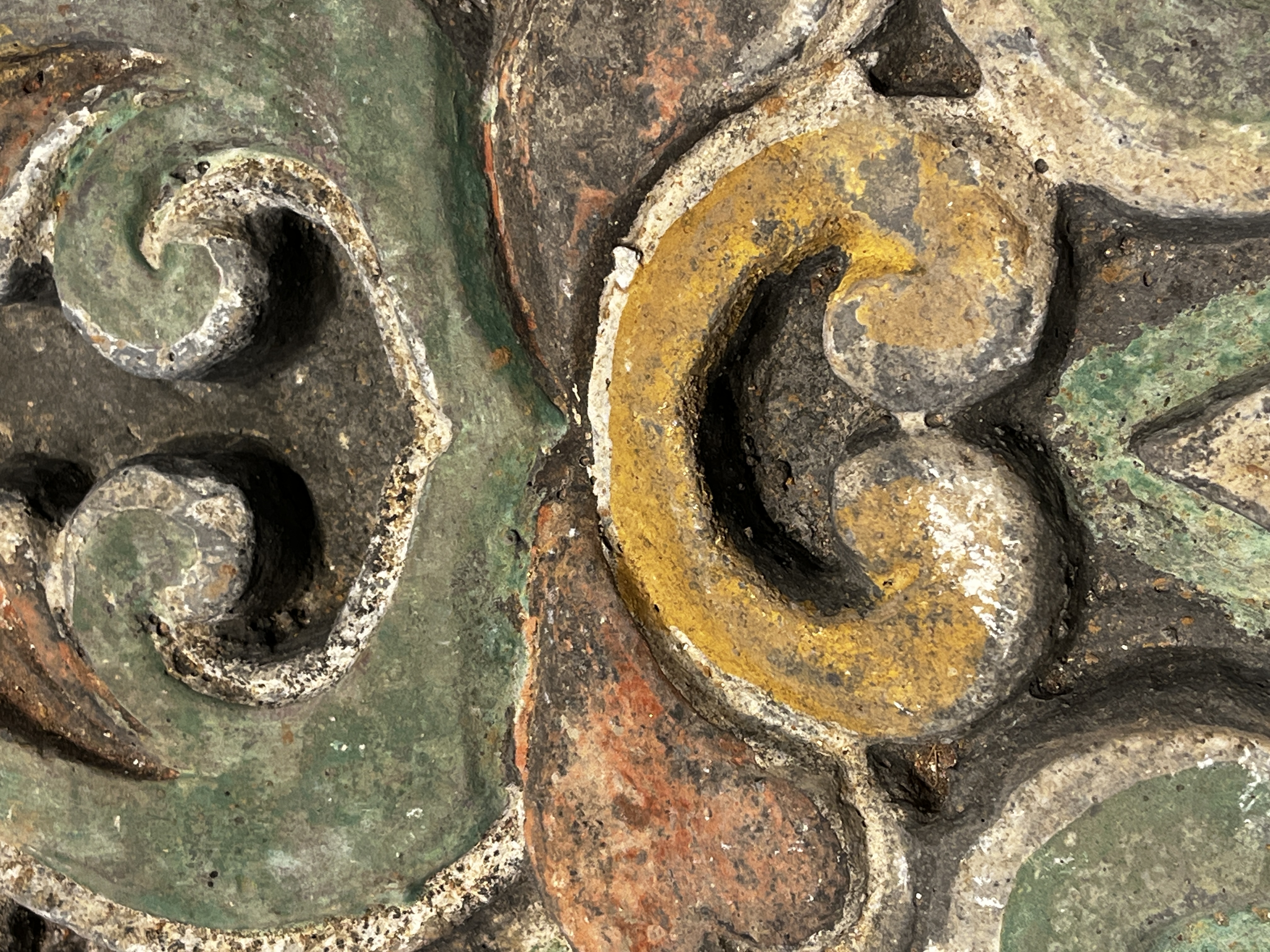A group of 13 Chinese painted pottery relief tiles  — photo 42