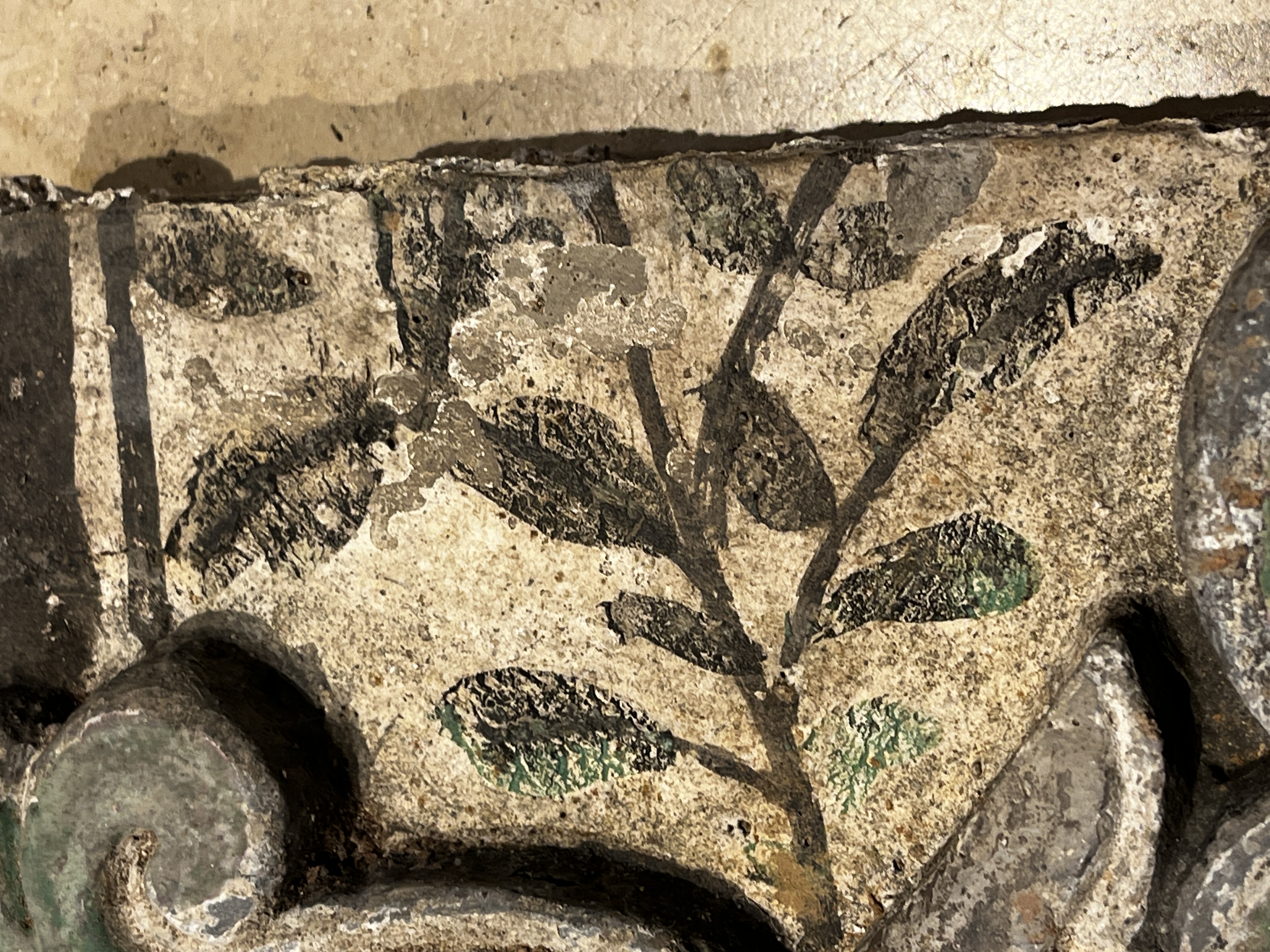 A group of 13 Chinese painted pottery relief tiles  — photo 43