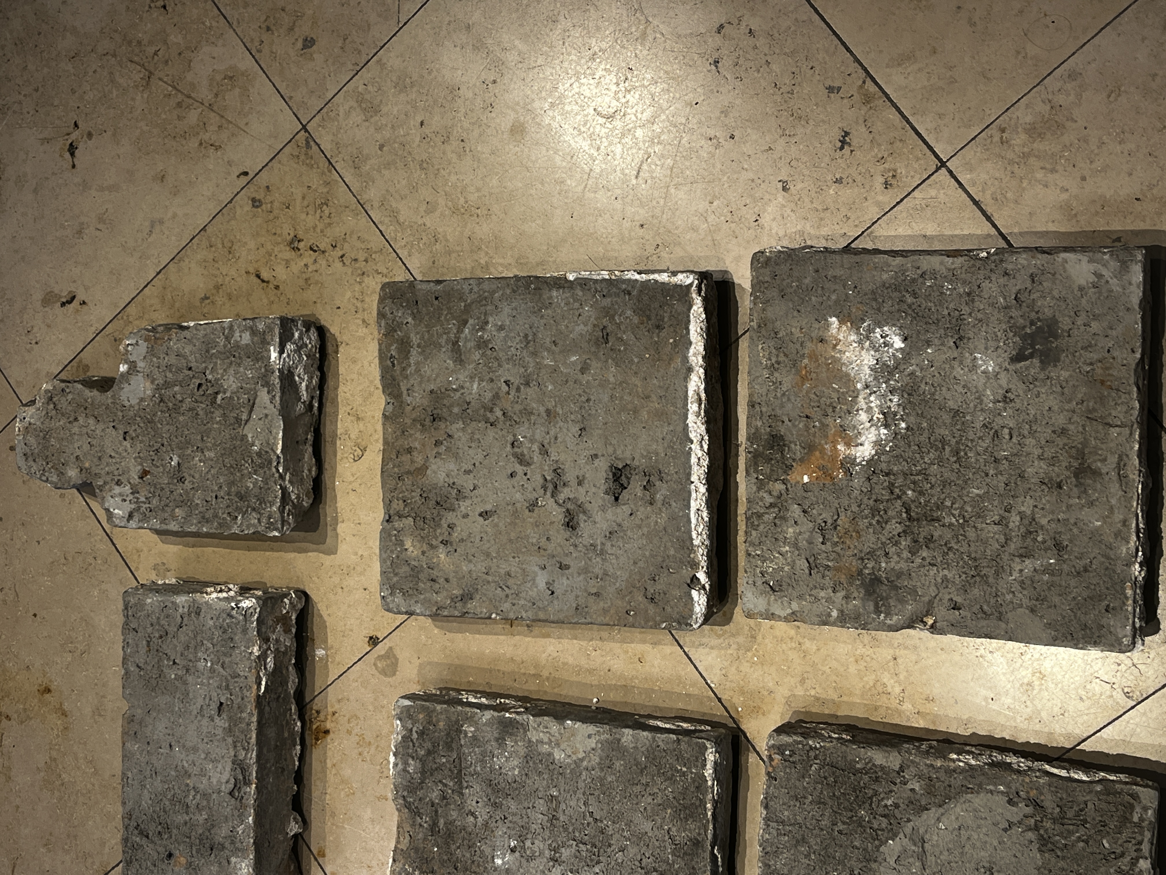 A group of 13 Chinese painted pottery relief tiles  — photo 48