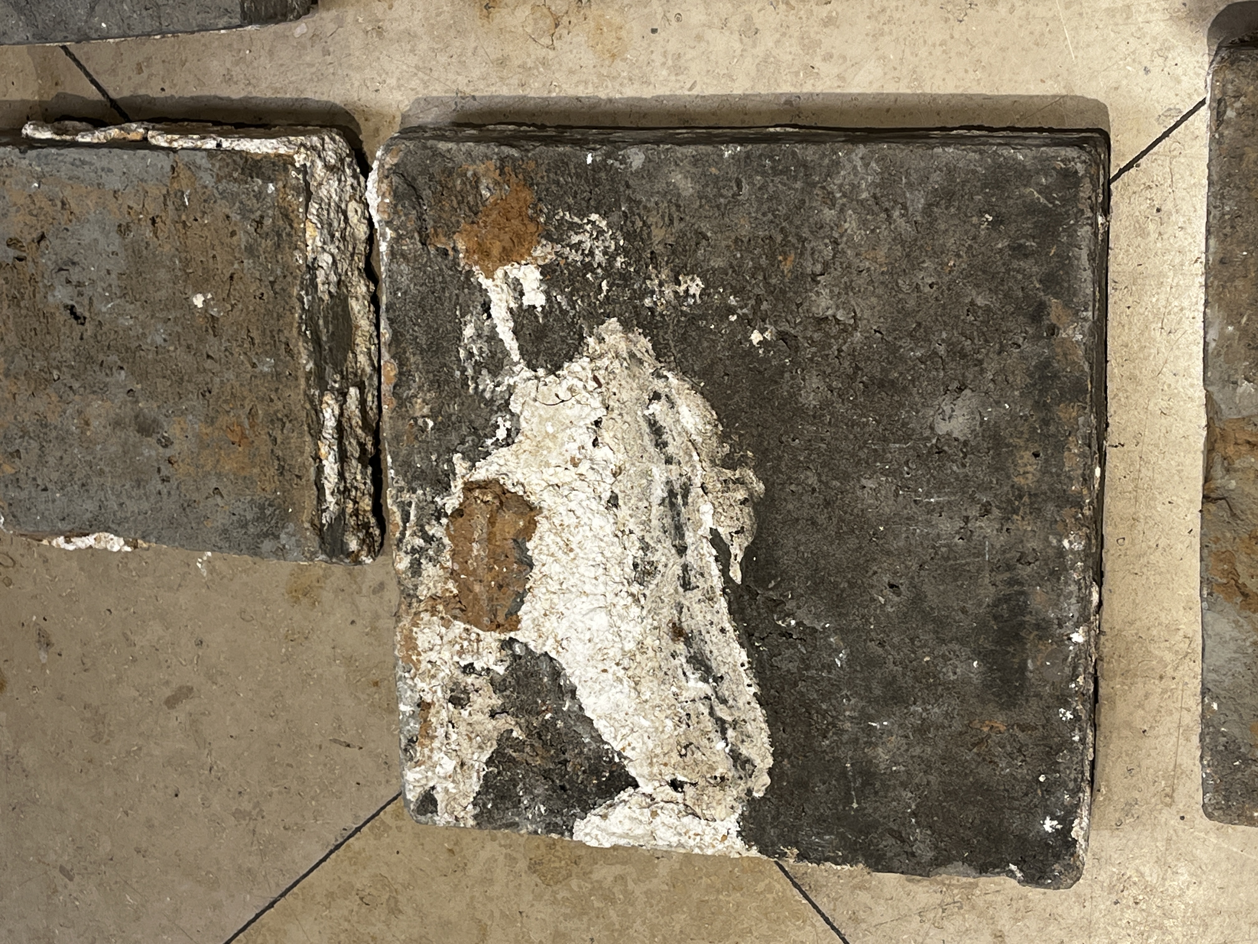A group of 13 Chinese painted pottery relief tiles  — photo 57