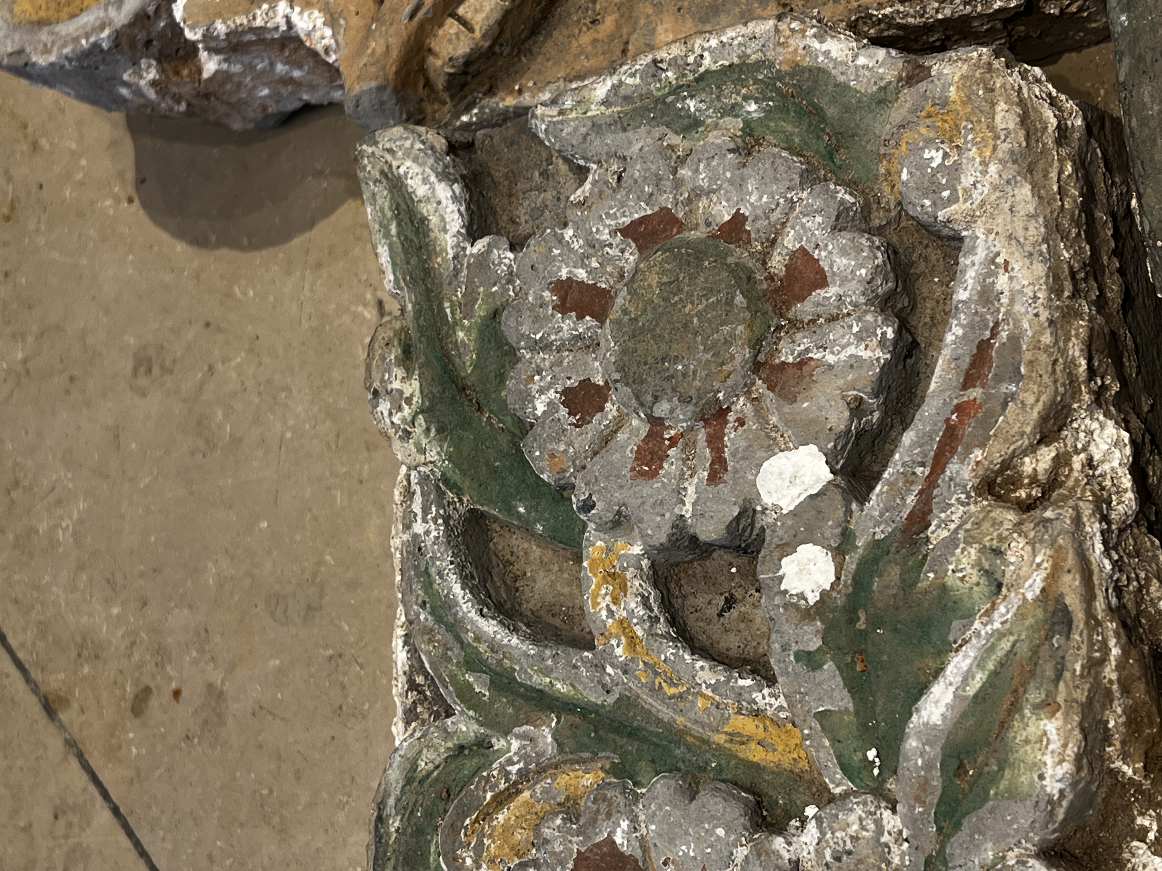 A group of 13 Chinese painted pottery relief tiles  — photo 6