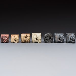 A group of 18 Chinese carved soapstone seals, 20th C. — 照片 6
