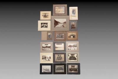 A group of 18 Japanese photographs depicting military, academic, and personal subjects, early 20th C.