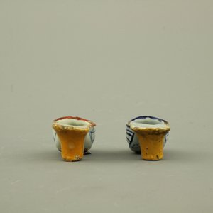 A group of 4 Dutch Delft blue, white and manganese miniature shoes, 18th C. — 照片 5