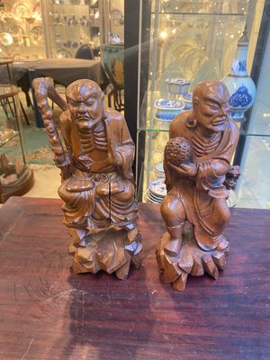 A group of Chinese boxwood sculptures of 18 Luohan, 20th C. — 照片 11