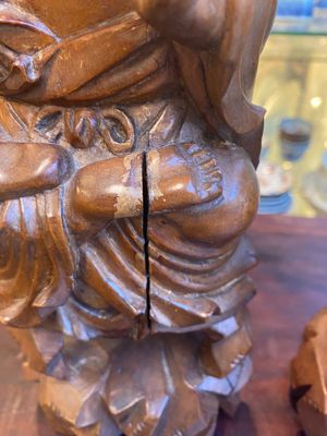 A group of Chinese boxwood sculptures of 18 Luohan, 20th C. — 照片 12