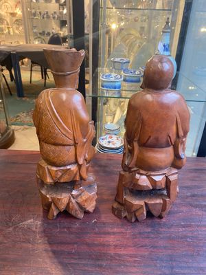 A group of Chinese boxwood sculptures of 18 Luohan, 20th C. — 照片 24