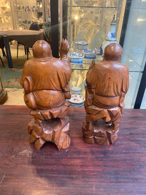 A group of Chinese boxwood sculptures of 18 Luohan, 20th C. — 照片 29