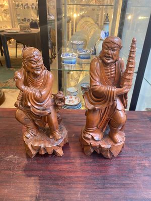 A group of Chinese boxwood sculptures of 18 Luohan, 20th C. — 照片 46