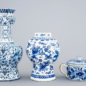 A group of Dutch Delft and French blue and white wares, 18th and 19th C. — 照片 2