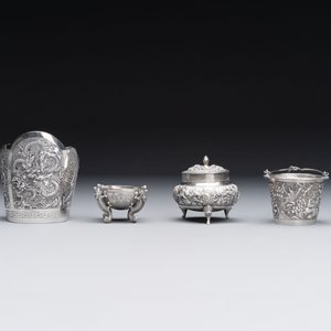 A group of nine Chinese and Southeast Asian silver wares, 19/20th C. — 照片 2