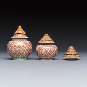 A group of nine Chinese Bencharong wares for the Thai market — photo 20