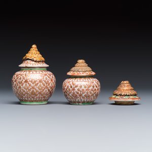 A group of nine Chinese Bencharong wares for the Thai market — photo 22