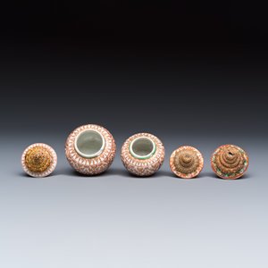 A group of nine Chinese Bencharong wares for the Thai market — photo 24