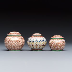 A group of nine Chinese Bencharong wares for the Thai market — photo 26