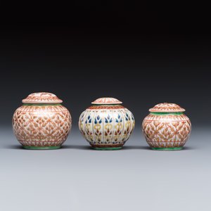A group of nine Chinese Bencharong wares for the Thai market — photo 27