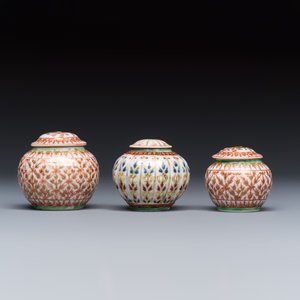 A group of nine Chinese Bencharong wares for the Thai market — photo 29