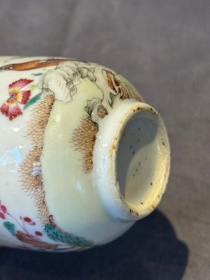 A group of six Chinese blue and white and famille rose cups, Chenghua, Tongzhi and Guangxu mark, Kangxi and later — 照片 14