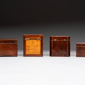 A group of six wooden tea caddies with inlaid decoration, The Netherlands, 18th C. — photo 13