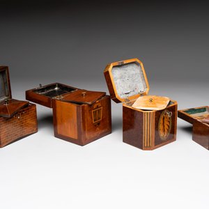 A group of six wooden tea caddies with inlaid decoration, The Netherlands, 18th C. — photo 15