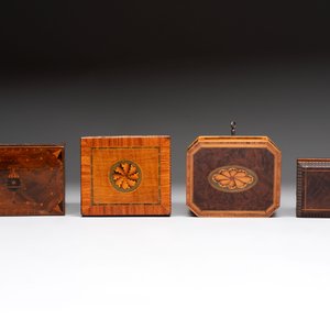 A group of six wooden tea caddies with inlaid decoration, The Netherlands, 18th C. — photo 16