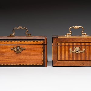 A group of six wooden tea caddies with inlaid decoration, The Netherlands, 18th C. — photo 2