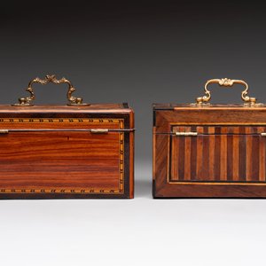 A group of six wooden tea caddies with inlaid decoration, The Netherlands, 18th C. — photo 4