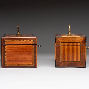 A group of six wooden tea caddies with inlaid decoration, The Netherlands, 18th C. — photo 5