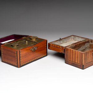A group of six wooden tea caddies with inlaid decoration, The Netherlands, 18th C. — photo 7