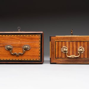 A group of six wooden tea caddies with inlaid decoration, The Netherlands, 18th C. — photo 8
