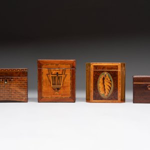 A group of six wooden tea caddies with inlaid decoration, The Netherlands, 18th C. — photo 10