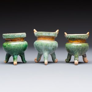 A group of ten Chinese glazed pottery mingqi, Ming — photo 2