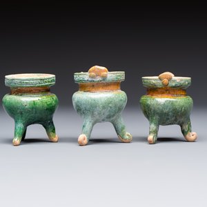A group of ten Chinese glazed pottery mingqi, Ming — photo 5