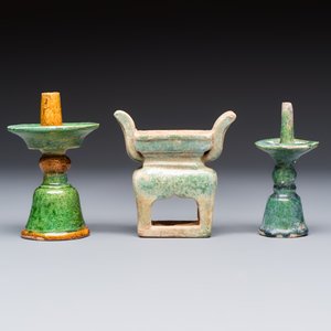 A group of ten Chinese glazed pottery mingqi, Ming — photo 8
