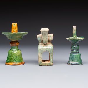 A group of ten Chinese glazed pottery mingqi, Ming — photo 9